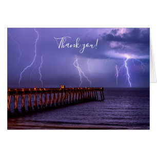 Navarre Florida Lightning Storm Thank you Card
