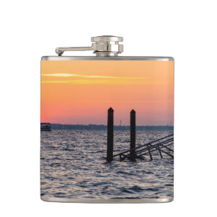 Navarre Florida Santa Rosa Sunrise Hip Flask