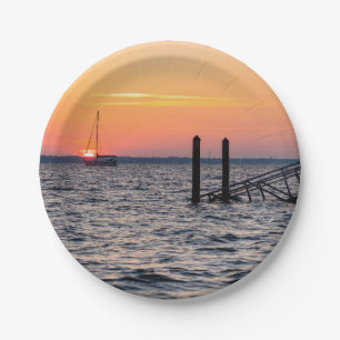 Navarre Florida Santa Rosa Sunrise Paper Plate