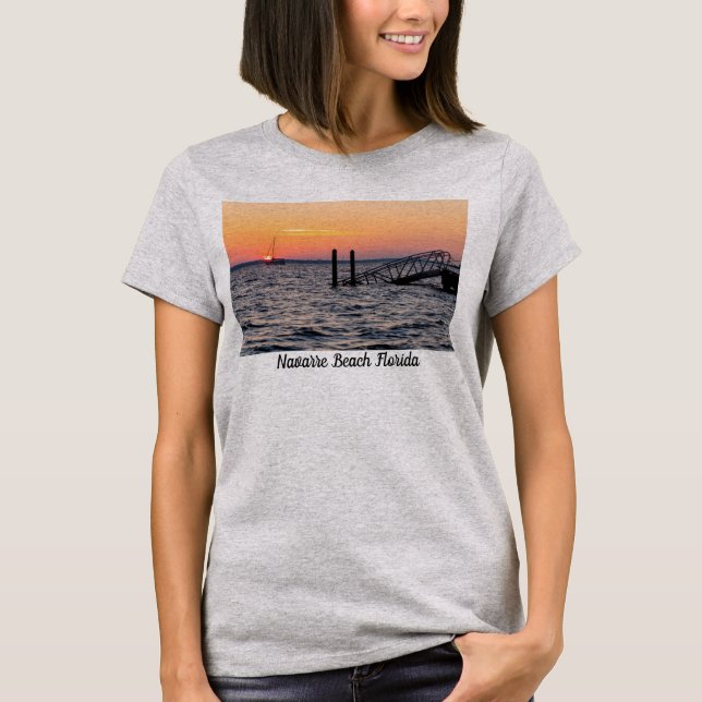 Navarre Florida Santa Rosa Sunrise T-Shirt (Front)