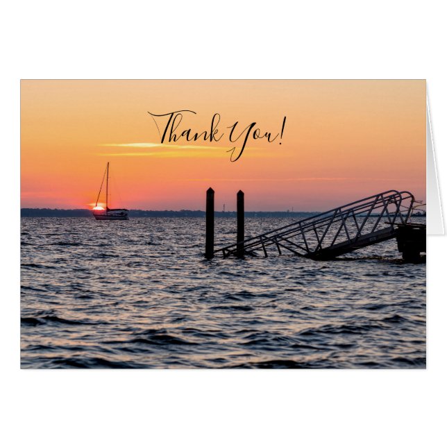 Navarre Florida Santa Rosa Sunrise Thank you Card (Front Horizontal)
