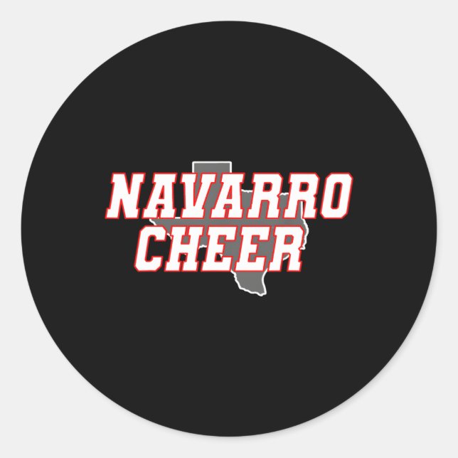 Navarro Cheer Texas Classic Round Sticker (Front)