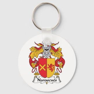 Navascues Family Crest Key Ring