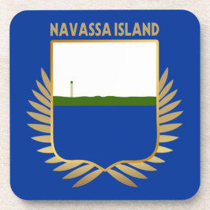 Navassa Island Flag Shield Coaster