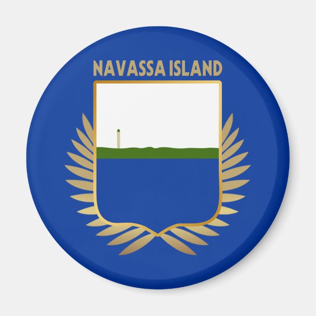 Navassa Island Flag Shield Magnet (Front)