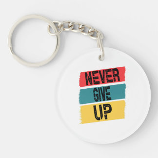 naver give up, do hard work. key ring