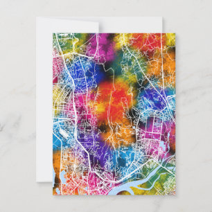 Navi Mumbai Maharashtra City Map Postcard