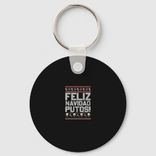 Navidad Putos Funny Mexican Ugly Christmas Party G Key Ring