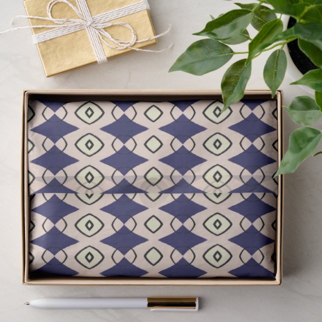 navie blueTribal Pattern Tissue Paper (Gift)