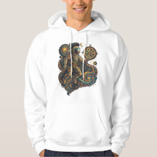 Navigate the Stars – Inspirational Cosmic  Hoodie