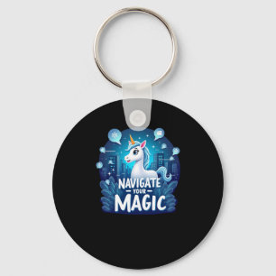 Navigate Your Magic Unicorn Sticker Key Ring