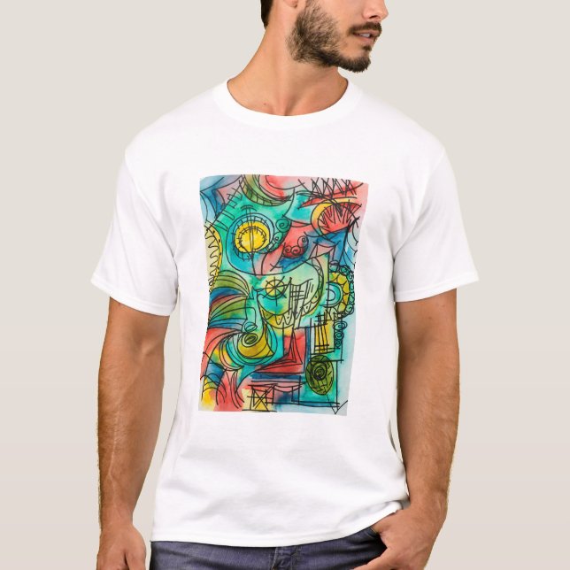 Navigating Through The Storm-Modern Watercolor T-Shirt (Front)
