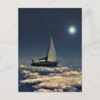 Navigating Trough Clouds Dreamy Collage