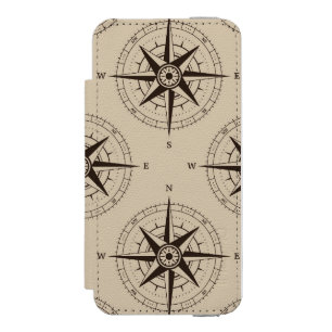 Navigation Compass Pattern Incipio Watson™ iPhone 5 Wallet Case
