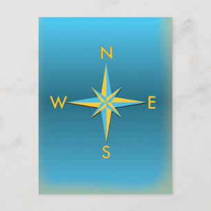 Navigation Compass Postcard