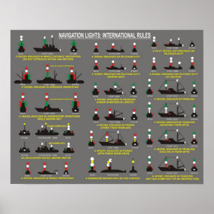 Navigation Lights : International Rules Poster