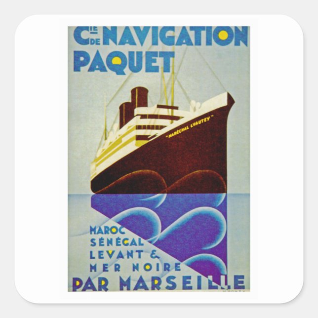 Navigation Paquet Square Sticker (Front)
