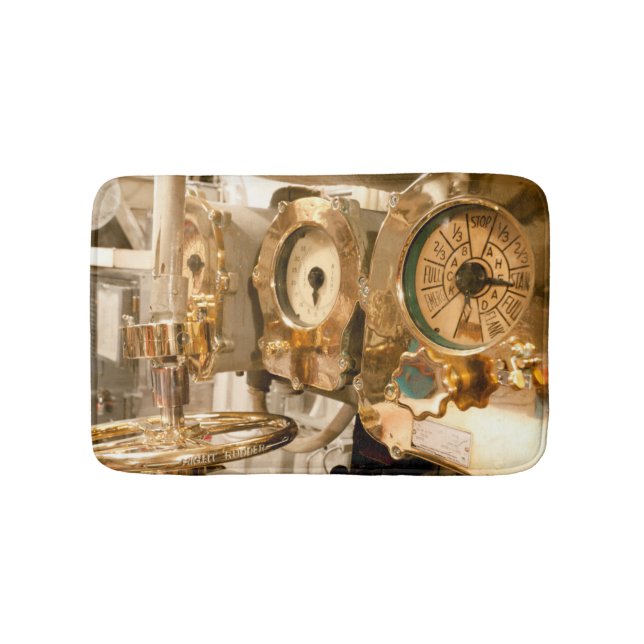 Navigational Gauges And Instruments On Submarine Bath Mat (Front)