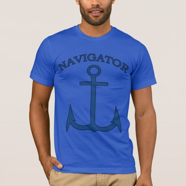 Navigator Blue Anchor  Mens T-shirt (Front)