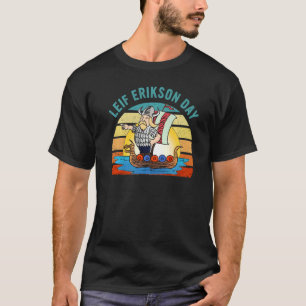 Navigator Explorer Leif Erikson Day Nordic America T-Shirt