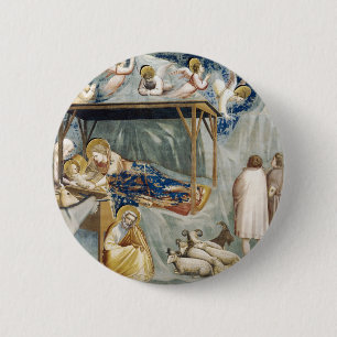 Navitity (Birth of Jesus Christ) (by Giotto) 6 Cm Round Badge