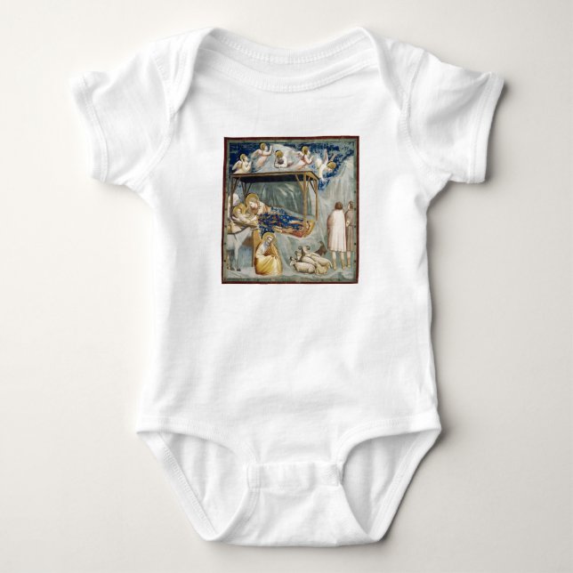 Navitity (Birth of Jesus Christ) (by Giotto) Baby Bodysuit (Front)