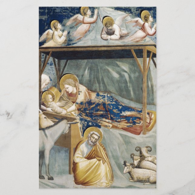Navitity (Birth of Jesus Christ) (by Giotto) Stationery (Front)