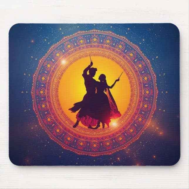 Navratri - A Festival of Devotion and Dance Mouse Pad (Front)