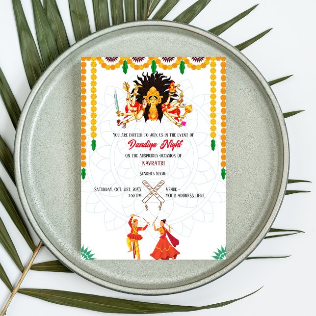 Navratri Dandiya Night Event Invitation (Creator Uploaded)