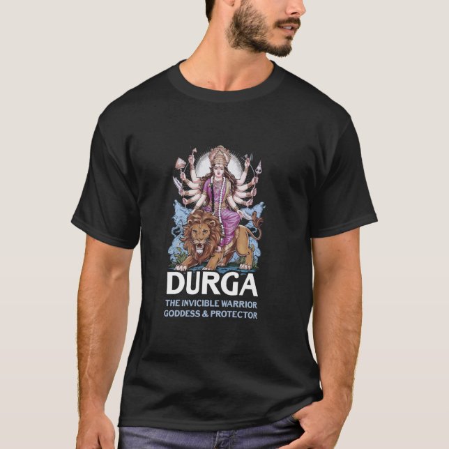 Navratri Graba Hinduism Hindu Goddess Durga T-Shirt (Front)