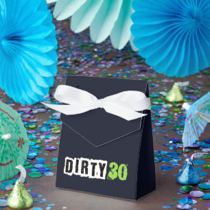 Navy 30th Dirty Thirtieth Party Favour Boxes