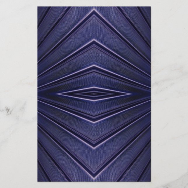 Navy Abstract Pattern Stationery (Front)