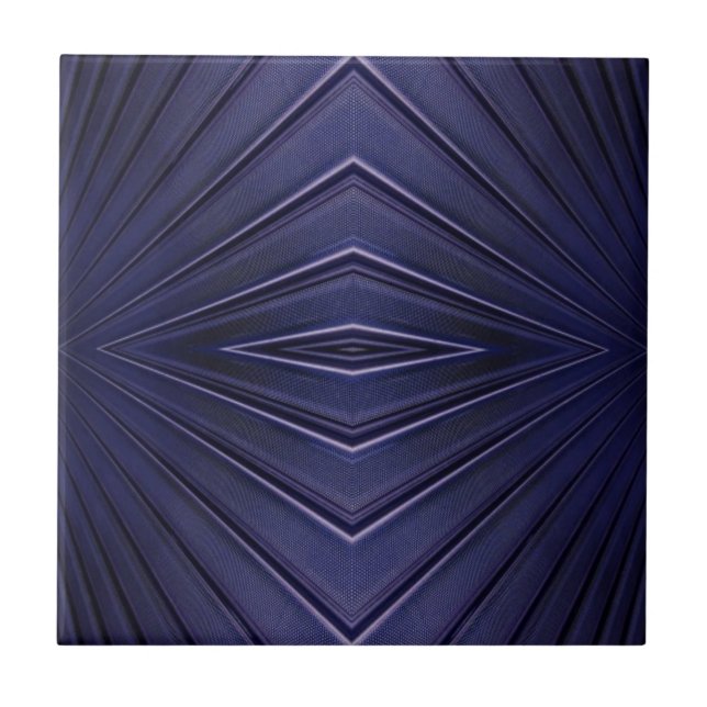 Navy Abstract Pattern Tile (Front)