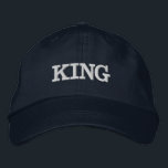 Navy Adjustable-Hat with Bold KING Stunning Look  Embroidered Hat<br><div class="desc">Make a statement with the Custom KING Text Printed Adjustable Cap. The vibrant navy colour and bold "KING" embroidery create a standout look,  while the adjustable strap offers a perfect fit for any wearer. Ideal for everyday style,  it’s both practical and fashionable.</div>