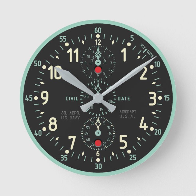 NAVY Aircraft Clock imitation (Front)