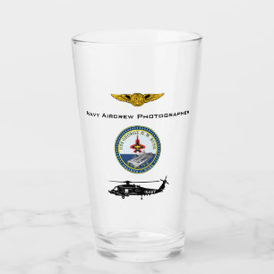 Navy Aircrew Photographer USS G.H. Bush with helo Glass