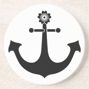 Navy anchor coaster