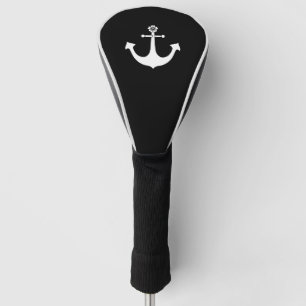 Navy anchor golf head cover