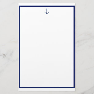 Navy Anchor Stationery