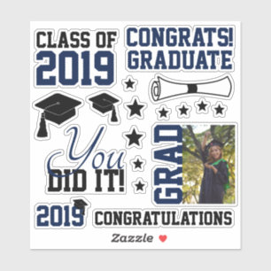 Navy and Black Photo Graduation