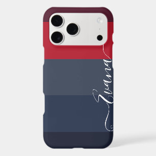 Navy and Blue Stripes Colour Block Personalise Nam