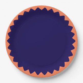 Navy and Coral plate