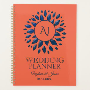 Navy And Coral Wedding Planner
