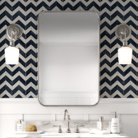 Navy and Cream Chevron