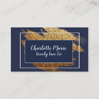 Navy and Gold Luxury Design Business cards
