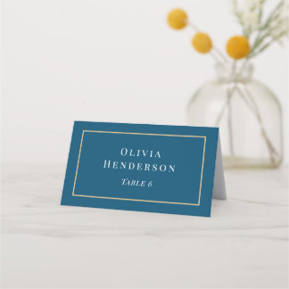 Navy and Gold Wedding Place Card Name Card Seating