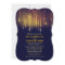 Navy and Gold Wedding String Lights Invite