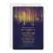 Navy and Gold Wedding String Lights Invite
