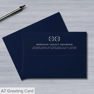 Navy and Grey Professional Envelope with Logo