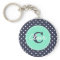 Navy and Mint Dots, Initial, and Name